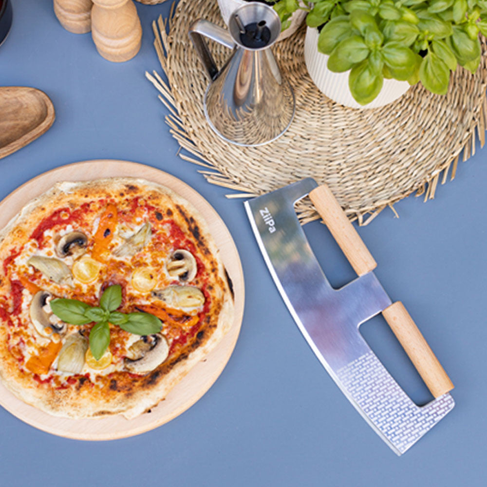 Pack Servizio • 2 Pizzabretter, Pizzaschneider • Charbon