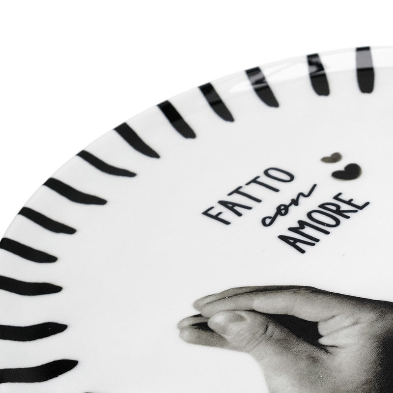 Atina • Set of 4 pizza plates • Charbon