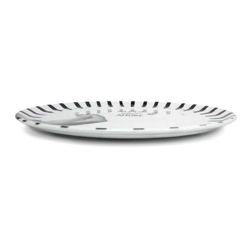 Atina • Set of 4 pizza plates • Charbon