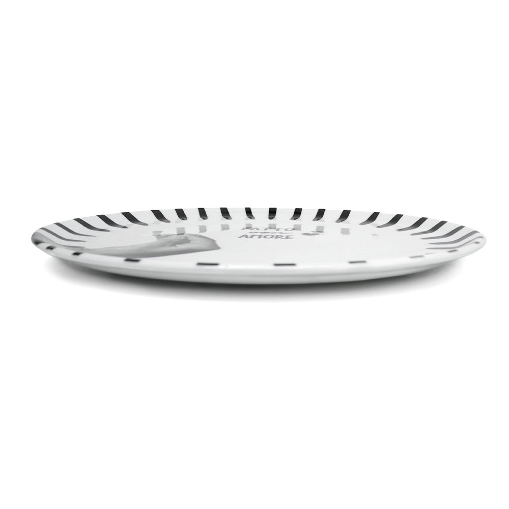 Atina • Set of 4 pizza plates • Charbon
