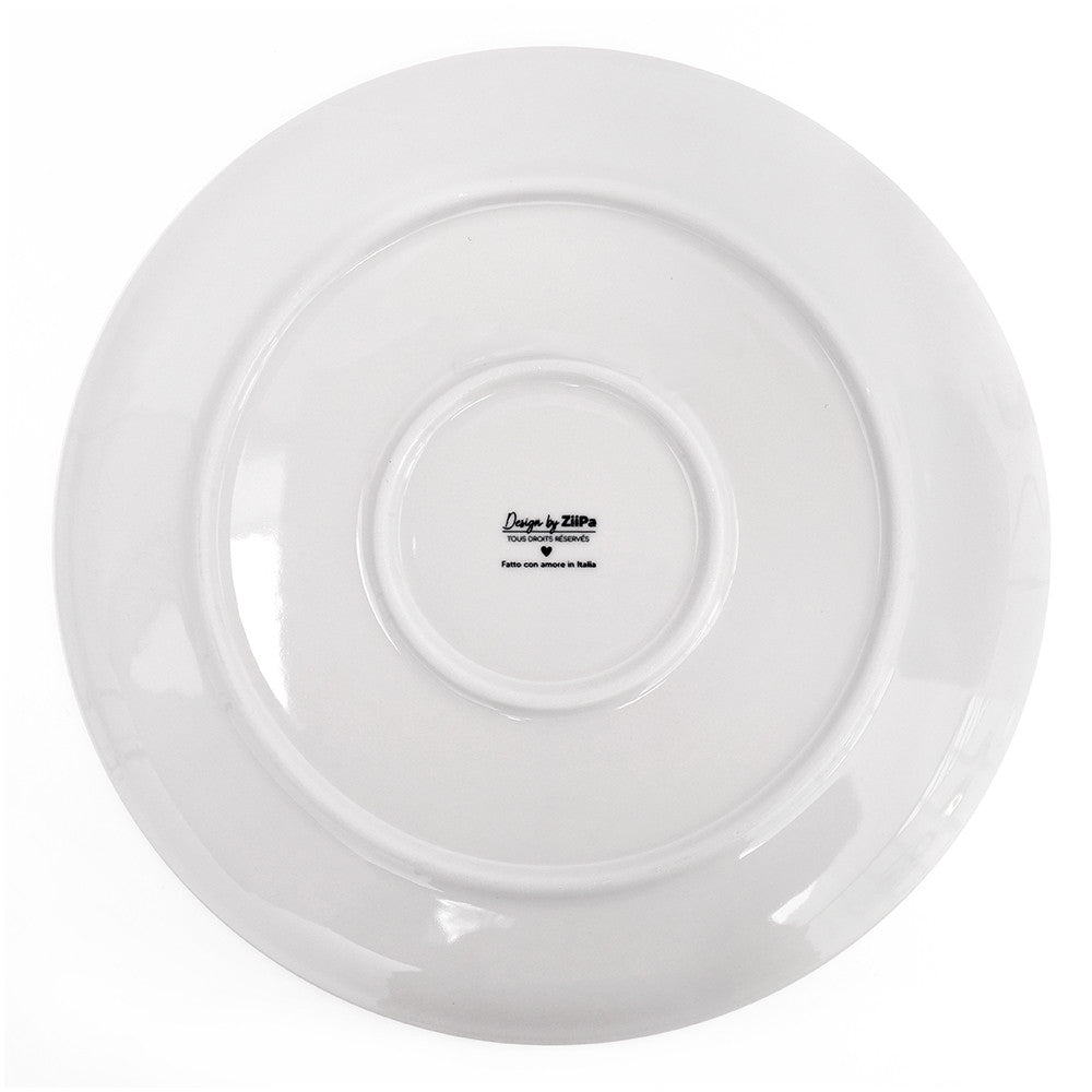 Atina • Set of 4 pizza plates • Charbon