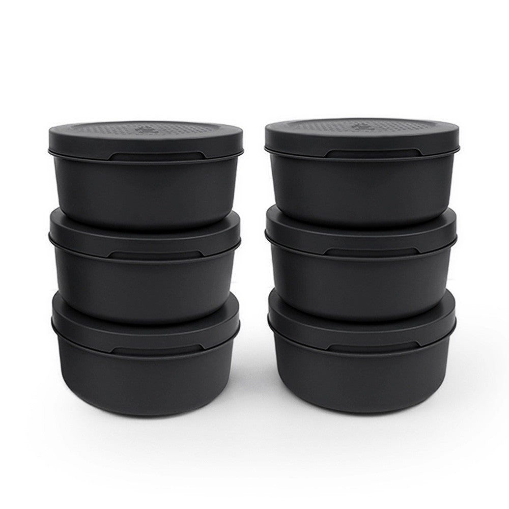 Spetina • Set de 6 boîtes à pâtons • Charbon