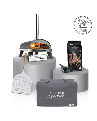 Pack Iniziale • Piana oven, Pizza Shovel Eva, Pellets for pizza oven, Pellets shovel, Cover • Ardoise