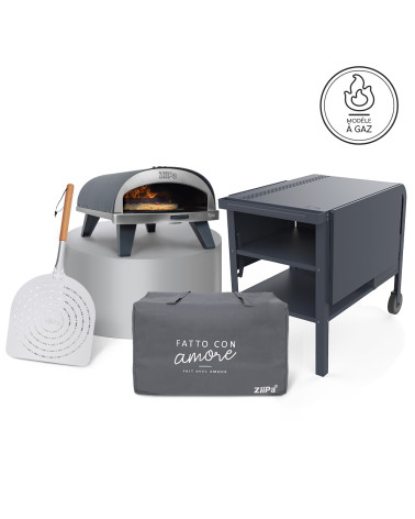 Pack Iniziale Gas • Piana gas oven, Pizza shovel Eva, Cover, Dessert troley • Ardoise