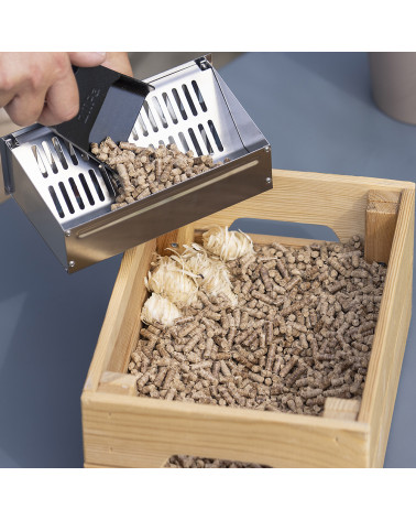 Pack Legno • Pala de pellets, Pellets de haya, Distribuidor de pellets • Charbon