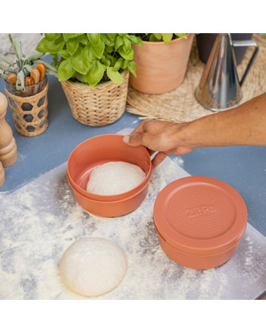 Pack Preparazione • Bilance, Set di 6 scatola per lievitazione, Raschietto acciaio inox, Spatola acciaio inox • Terracotta