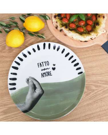 Set of 4 pizza plates • Atina • Eucalyptus