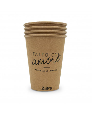 8 tazas kraft • 400ml • Fatto con amore