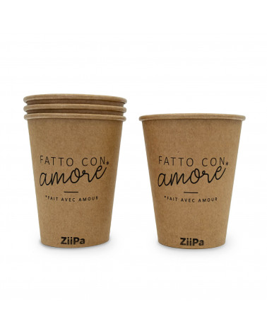 8 tazas kraft • 400ml • Fatto con amore