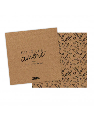 20 kraft napkins • Fatto con amore