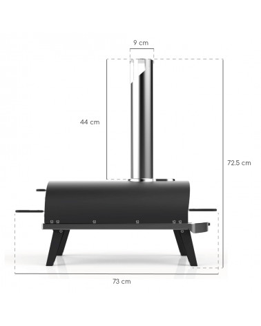 Piana • Pizzaofen mit pellets • Ardoise