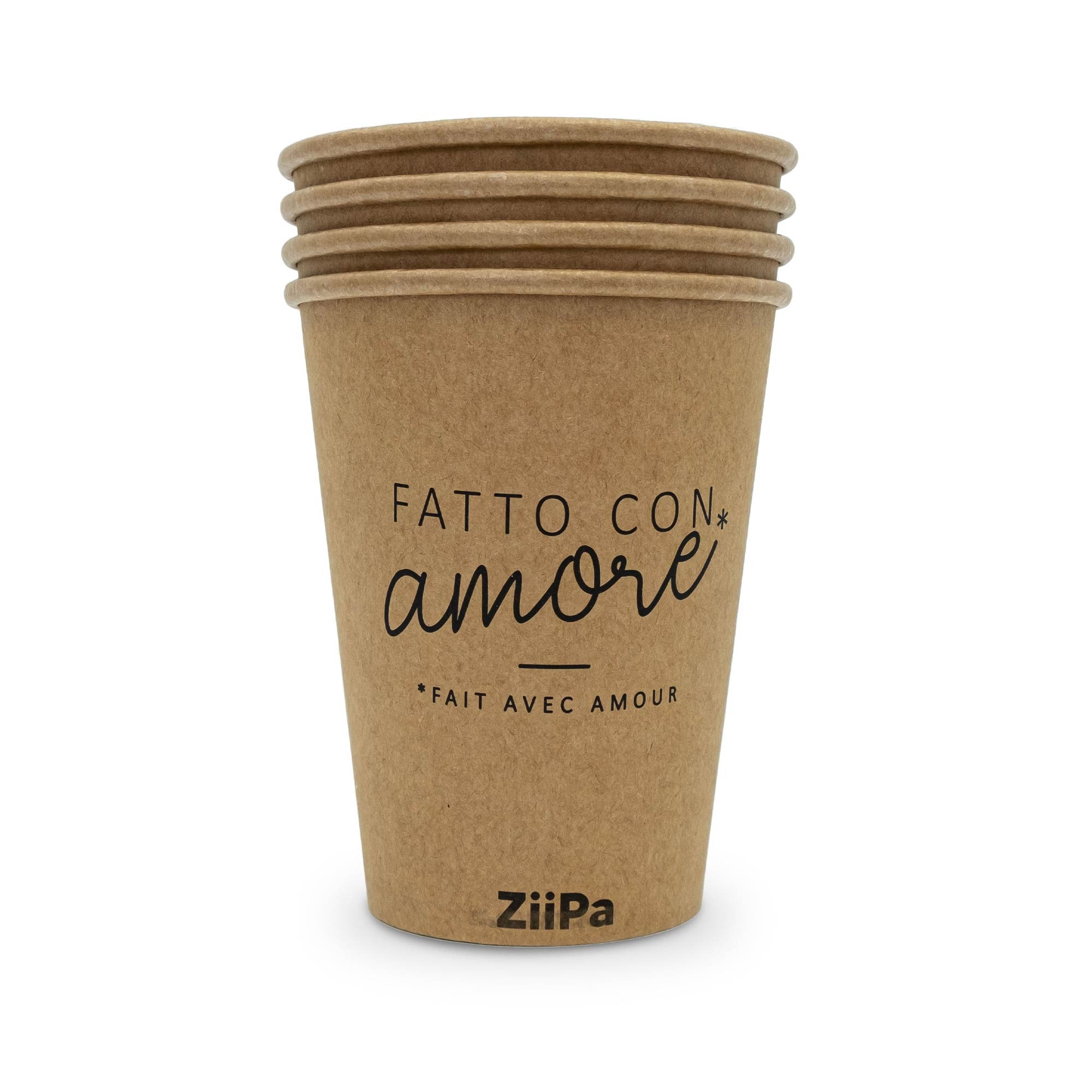 Fatto con amore • 8 kraft cups • 400ml