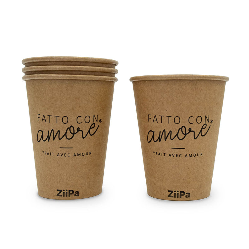 Fatto con amore • 8 kraft cups • 400ml