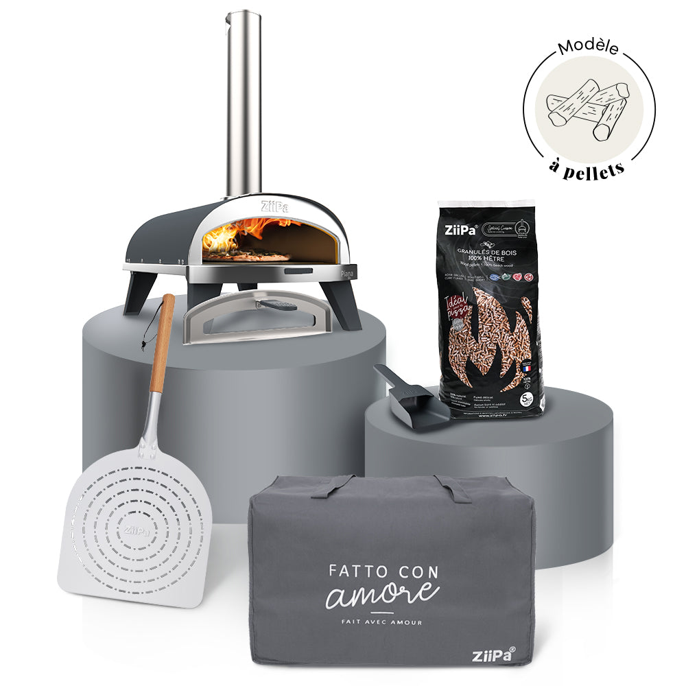 Pack Iniziale Bois • Coffret four à bois Piana Evo • Ardoise