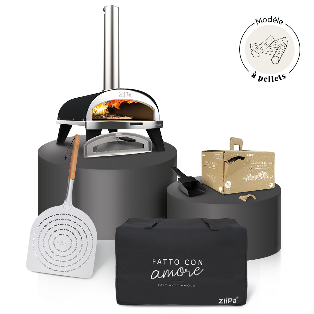 Pack Iniziale Bois • Coffret four à bois Piana Evo • Charbon