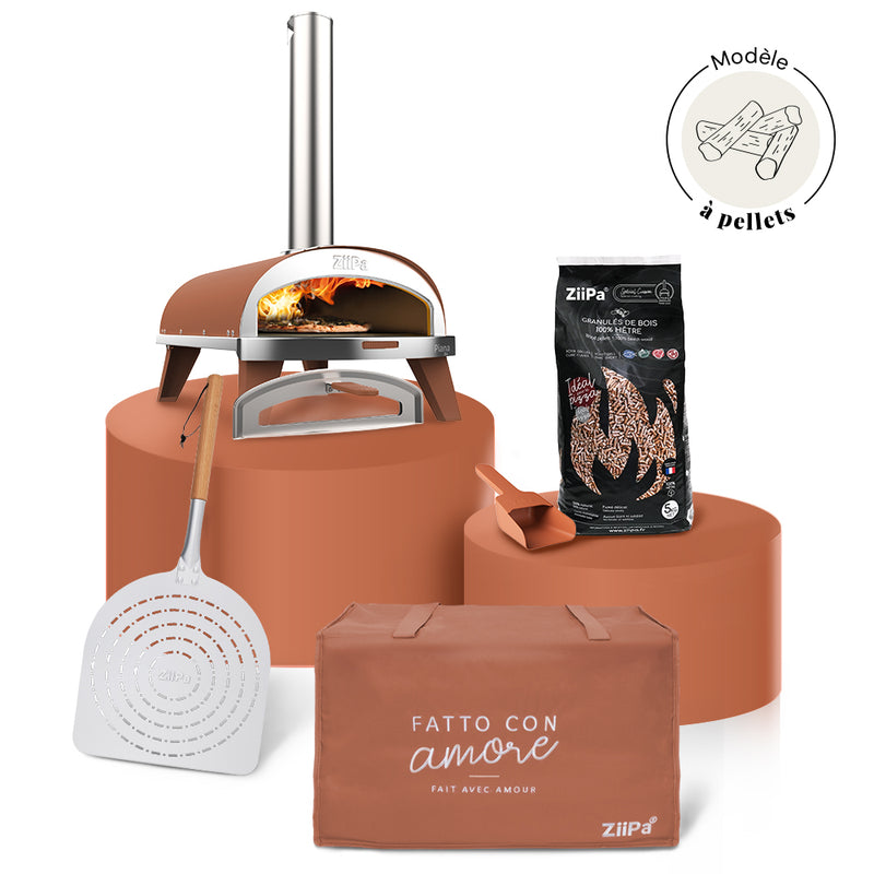Pack Iniziale Bois • Coffret four à bois Piana Evo • Terracotta