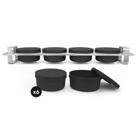 Pack Gusto • Topping station, 6 boîtes à pâtons • Charbon