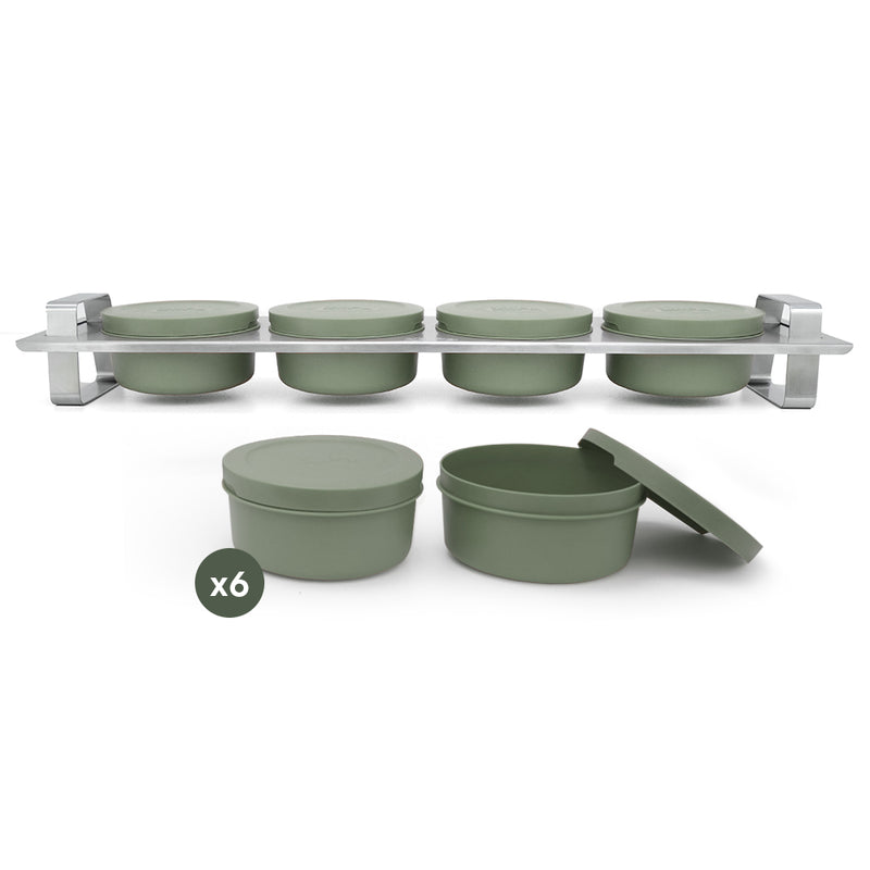 Pack Gusto • Topping station, 6 boîtes à pâtons • Eucalyptus