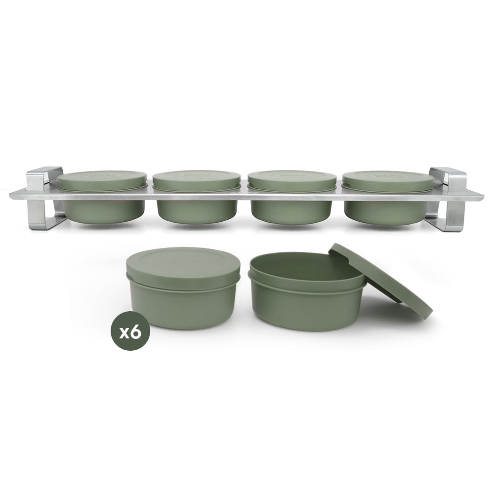 Pack Gusto • Topping station, 6 boîtes à pâtons • Eucalyptus