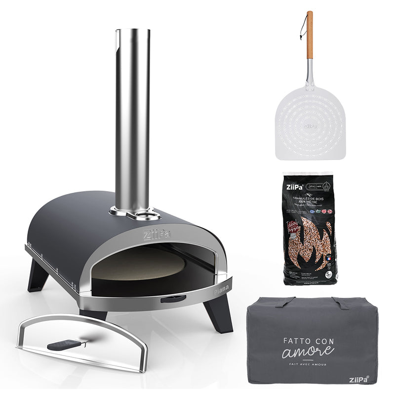 Pack Pizzaiolo • Coffret four à bois + 3 accessoires • Ardoise