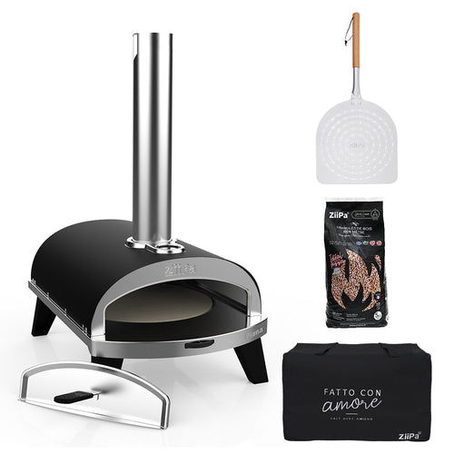 Pack Pizzaiolo • Coffret four à bois + 3 accessoires • Charbon