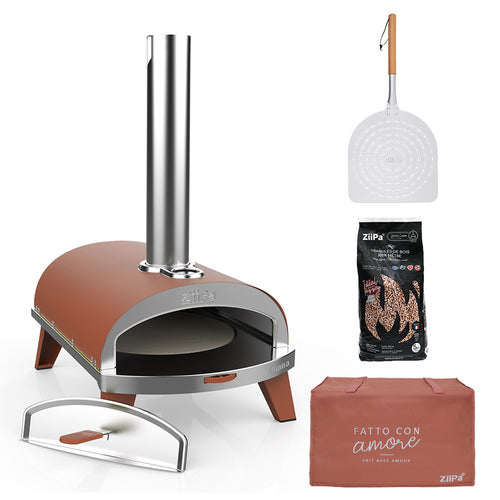 Pack Pizzaiolo • Coffret four à bois + 3 accessoires • Terracotta