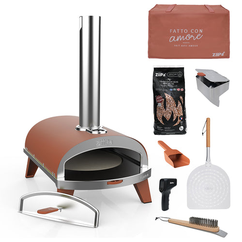 Pack Maestro • Coffret four à bois + 7 accessoires • Terracotta