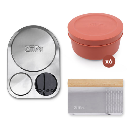 Pack Preparazione • Scale, 6 dough boxes, dough cutter • Terracotta