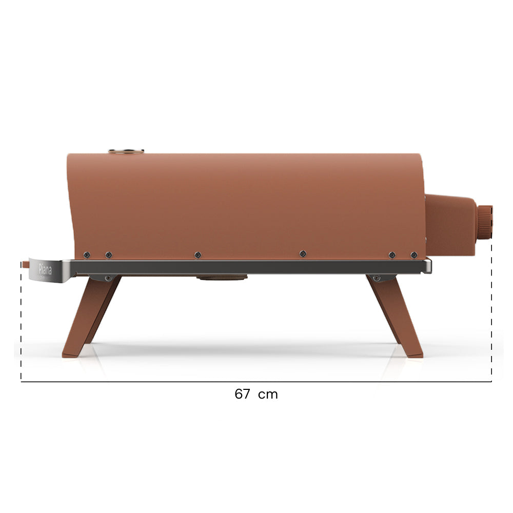 Piana Evo Gas • 12"-Gas-Pizzaofen • Terracotta