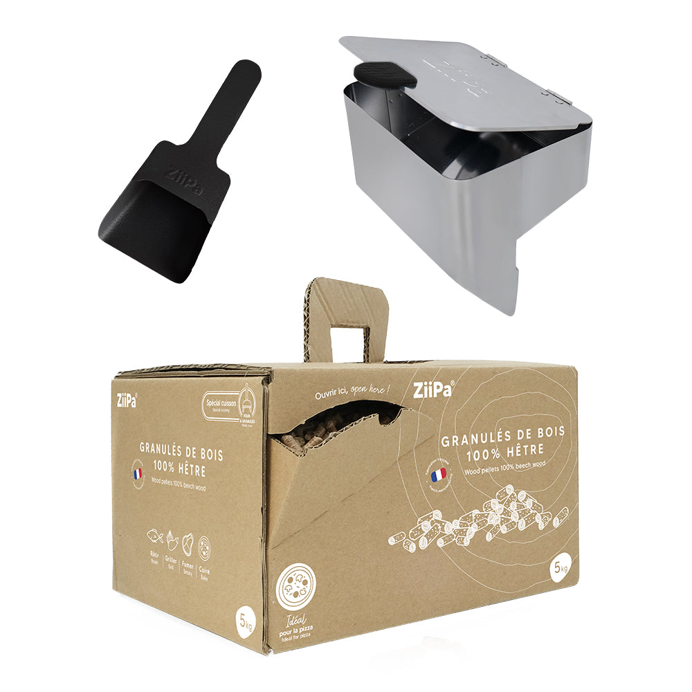 Pack Legno • Pellet dispenser, pellet shovel, pellet bag • Charbon