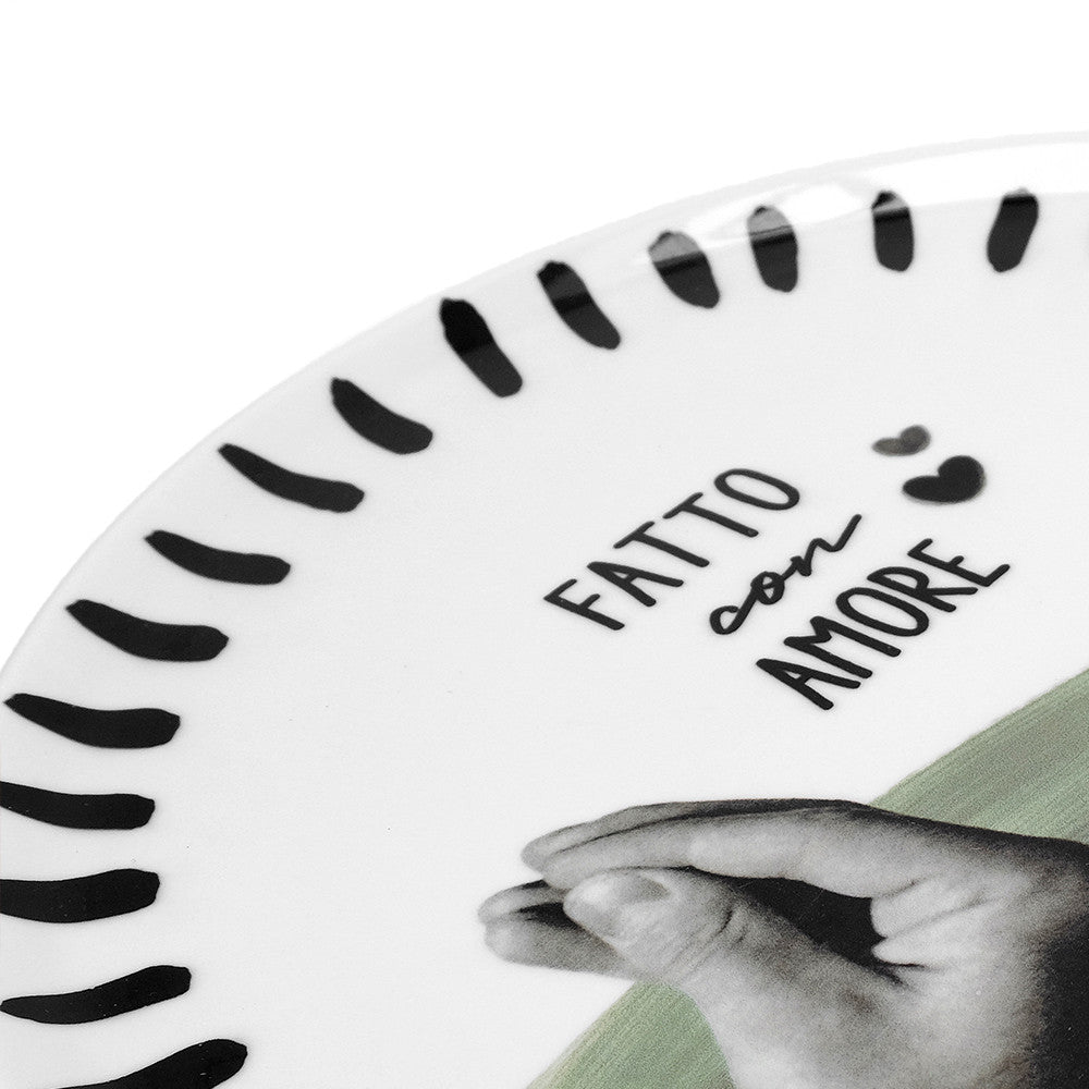Atina • Set of 4 pizza plates • Eucalyptus